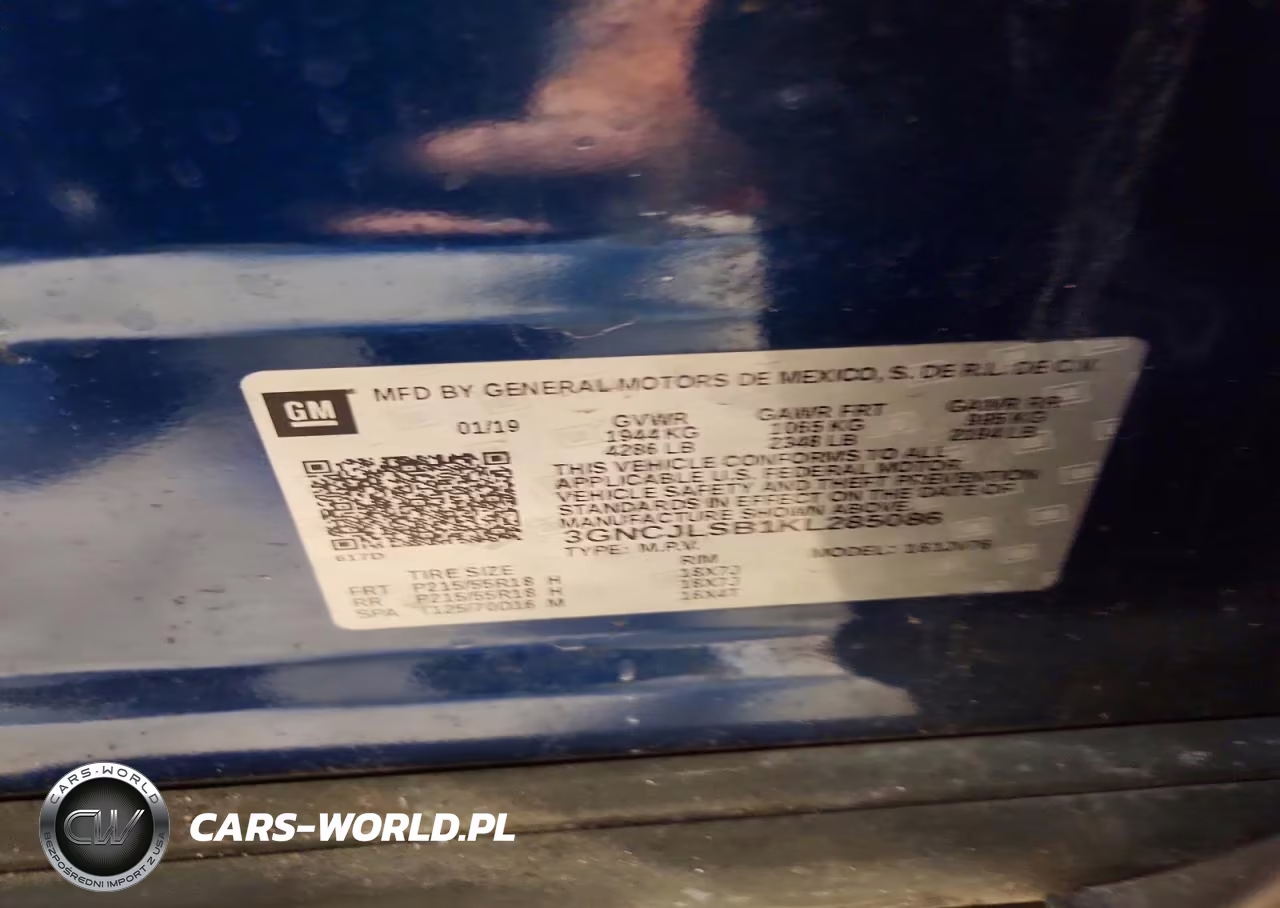 2019 Chevrolet Trax 1Lt VIN:3GNCJLSB1KL285086 - 14