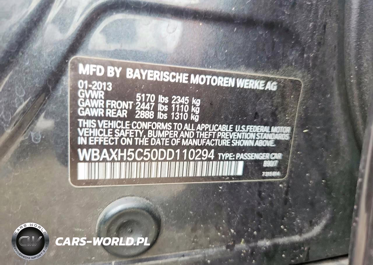2013 BMW 528 Xi VIN:WBAXH5C50DD110294 - 12
