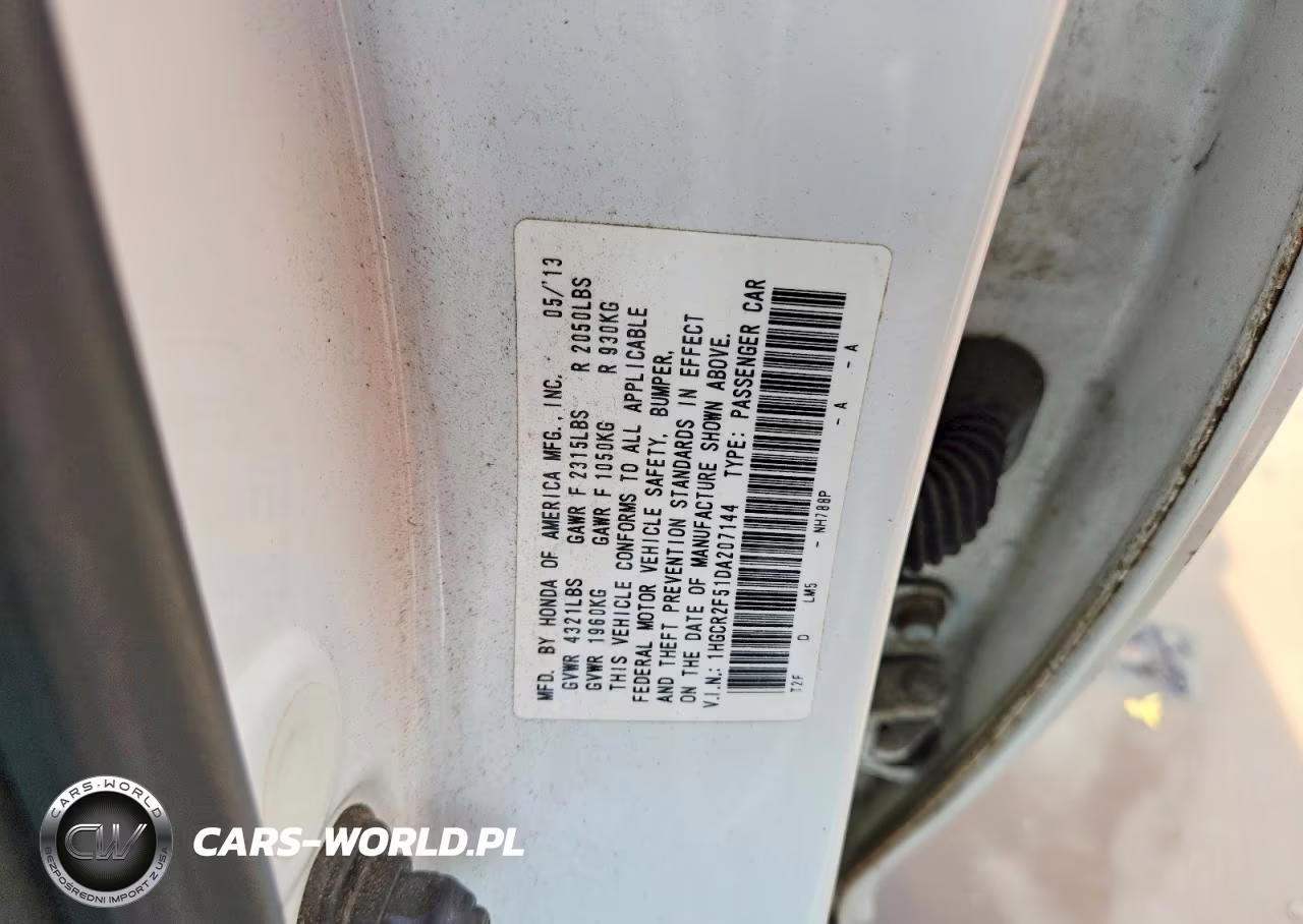 2013 Honda Accord Sport VIN:1HGCR2F51DA207144 - 12