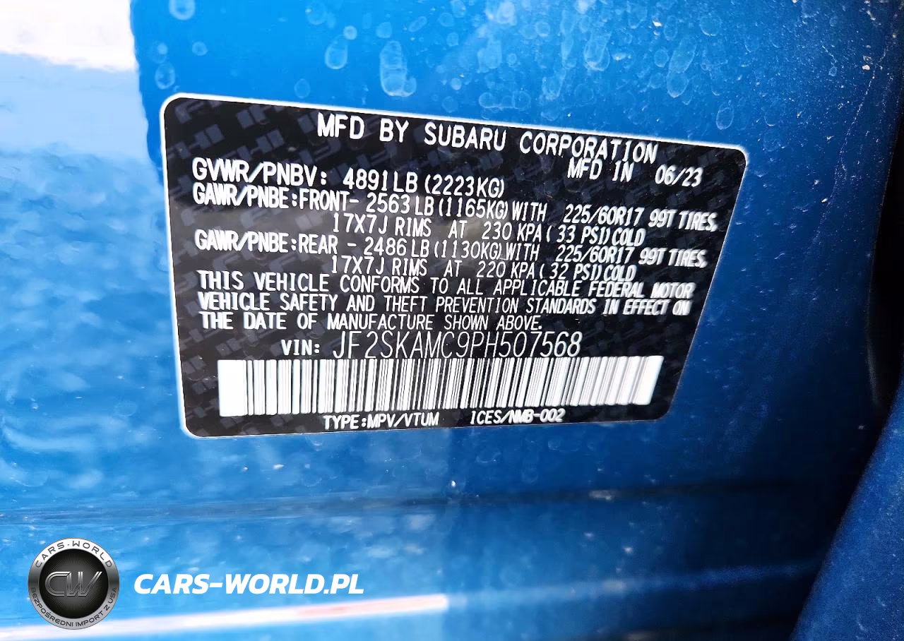 2023 Subaru Forester Wilderness VIN:JF2SKAMC9PH507568 - 12