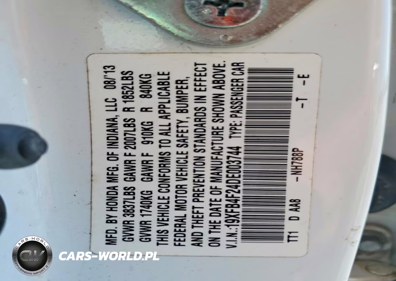 2013 Honda Civic Hybrid VIN:19XFB4F24DE003744 - 12