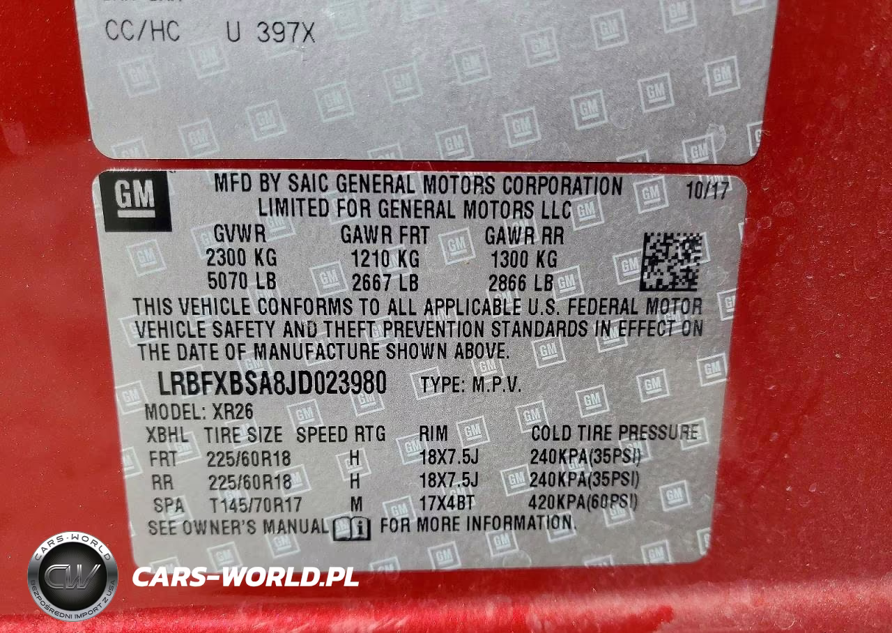 2018 Buick Envision Preferred VIN:LRBFXBSA8JD023980 - 13
