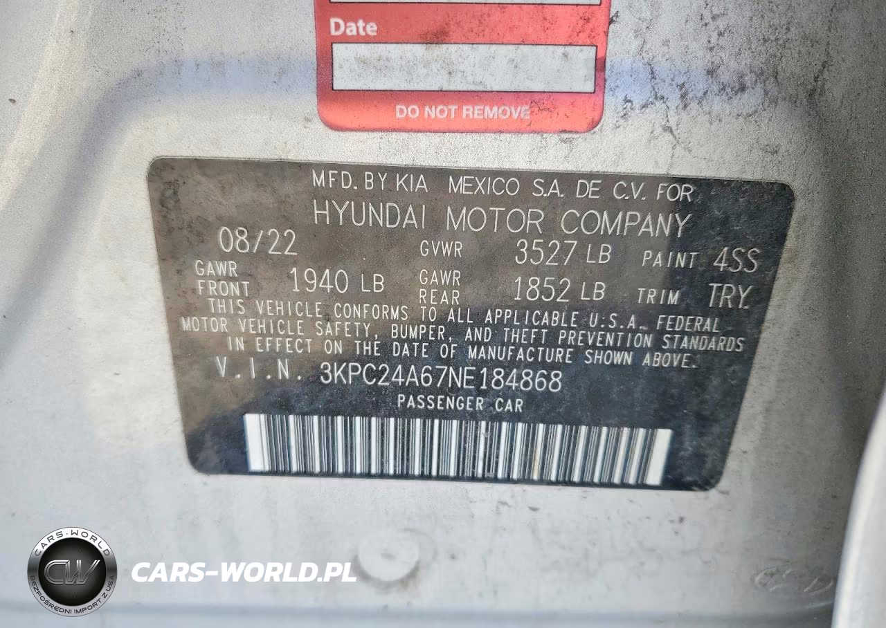 2022 Hyundai Accent Se VIN:3KPC24A67NE184868 - 12