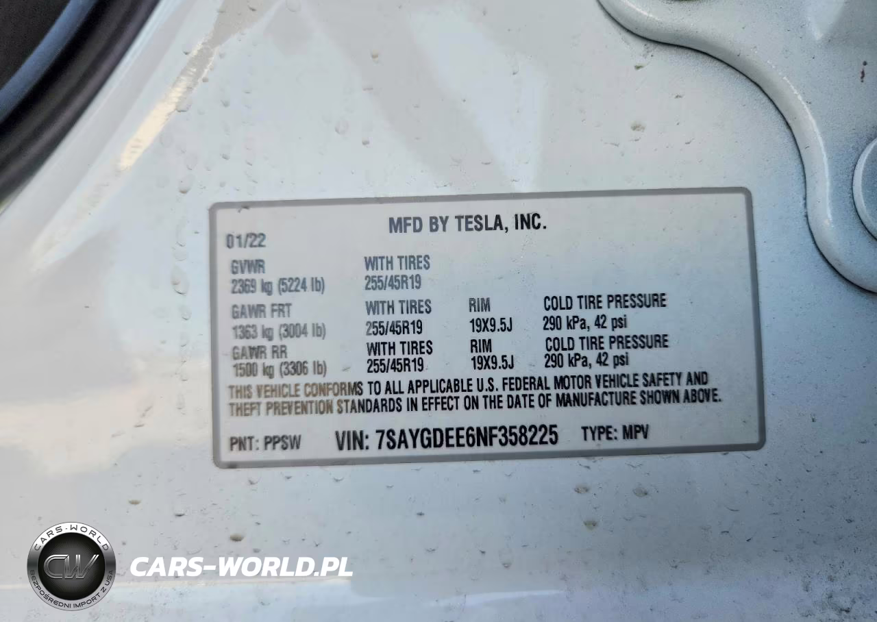 2022 Tesla Model Y VIN:7SAYGDEE6NF358225 - 12
