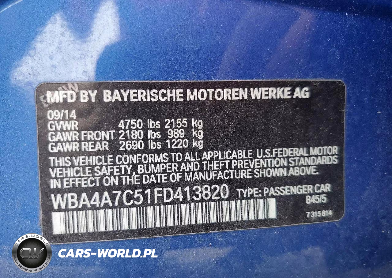 2015 BMW 428 Xi Gran Coupe VIN:WBA4A7C51FD413820 - 12