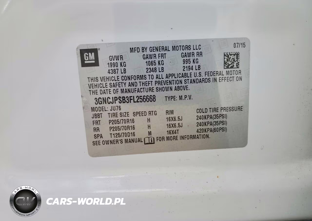 2015 Chevrolet Trax 1Ls VIN:3GNCJPSB3FL256668 - 14