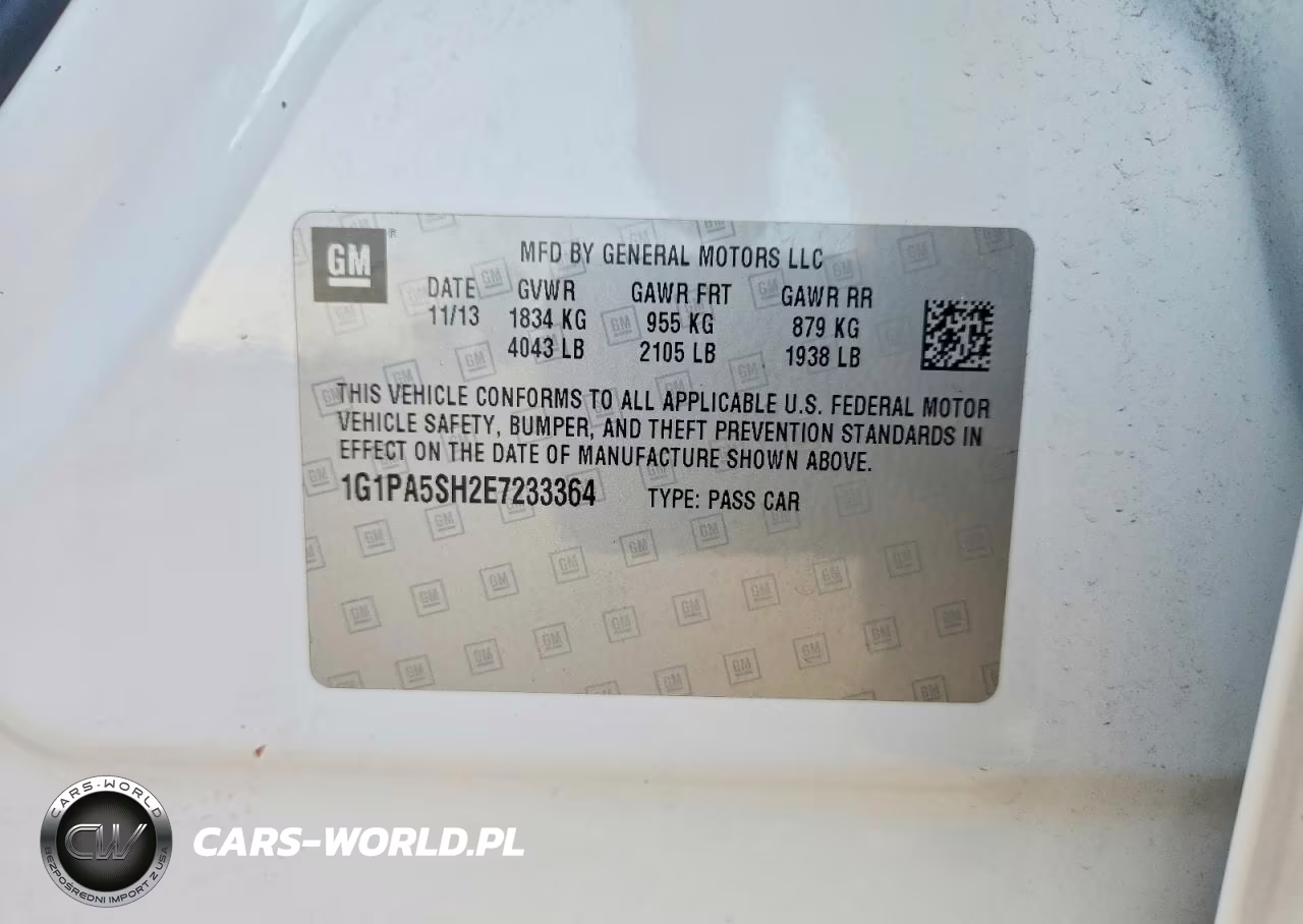 2014 Chevrolet Cruze Ls VIN:1G1PA5SH2E7233364 - 12
