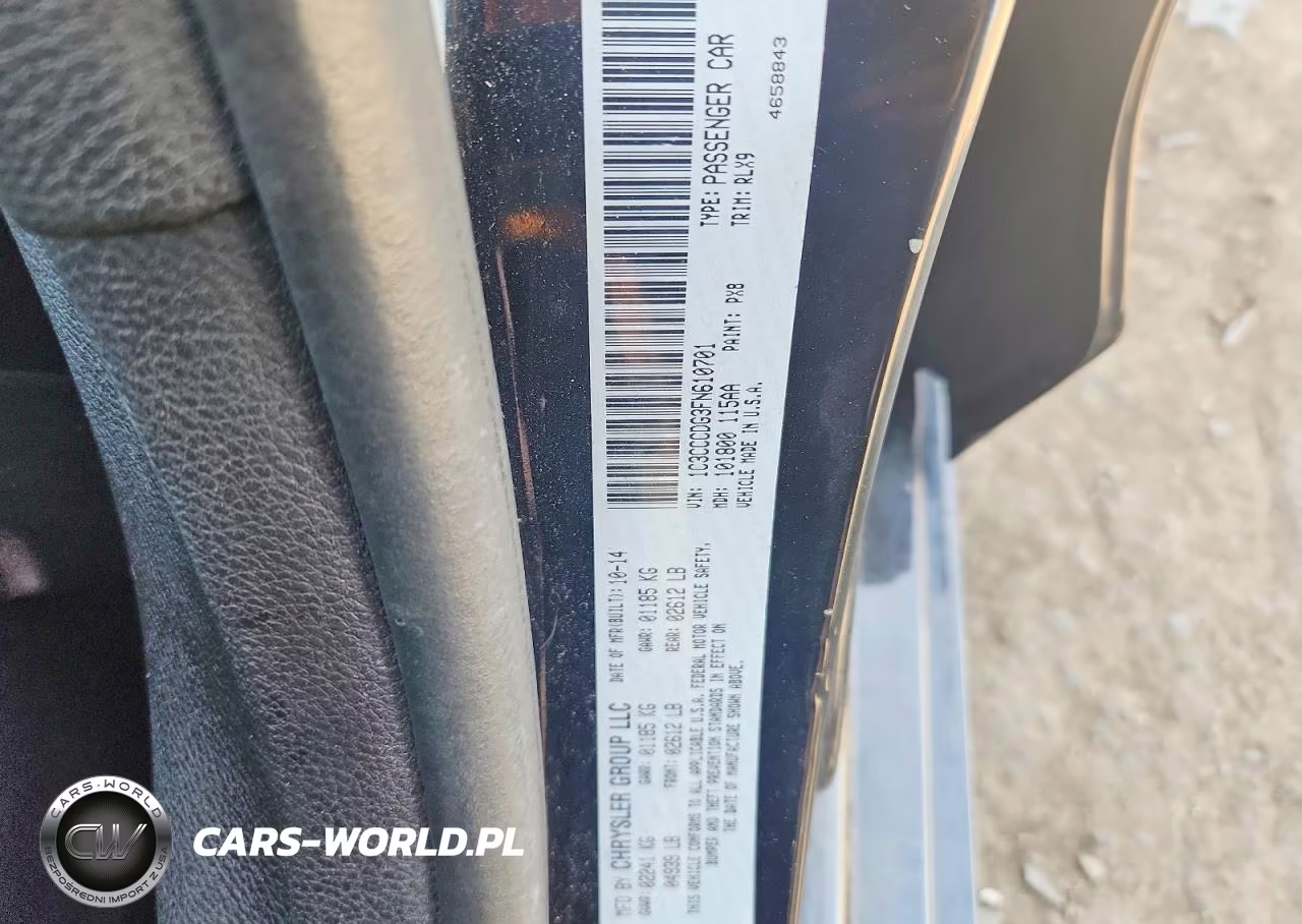 2015 Chrysler 200 S VIN:1C3CCCDG3FN610701 - 12