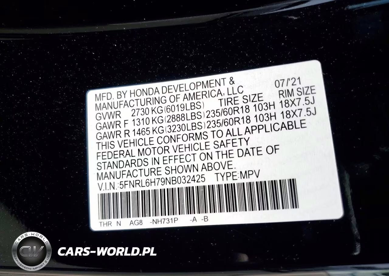 2022 Honda Odyssey Exl VIN:5FNRL6H79NB032425 - 13