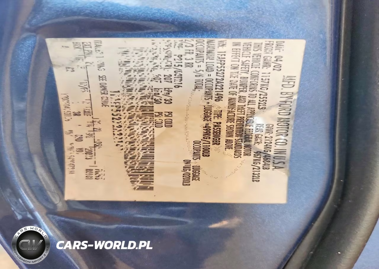 2002 Ford Taurus Ses VIN:1FAFP55272A221496 - 12