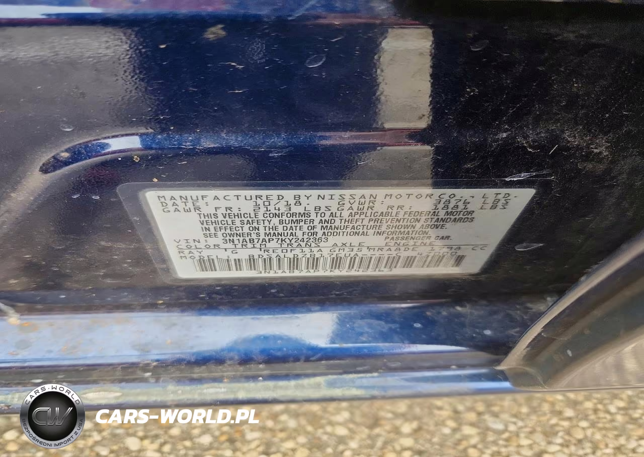 2019 Nissan Sentra Sv VIN:3N1AB7AP7KY242363 - 12