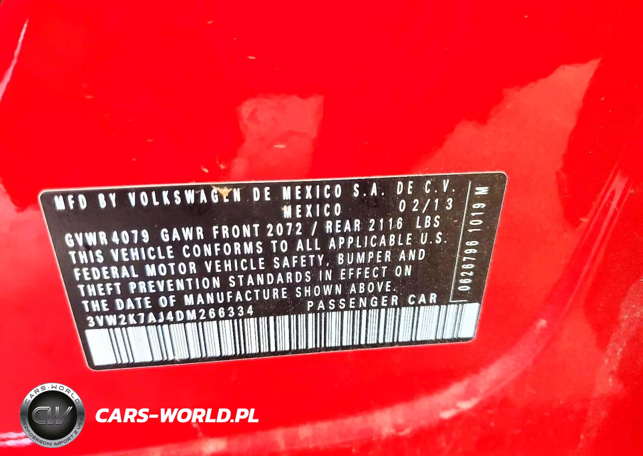 2013 Volkswagen Jetta Base VIN:3VW2K7AJ4DM266334 - 12