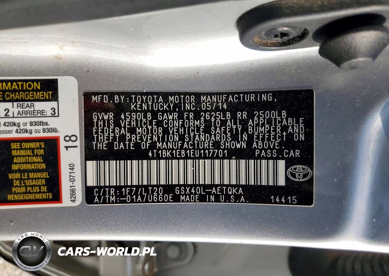 2014 Toyota Avalon Xle Touring VIN:4T1BK1EB1EU117701 - 12