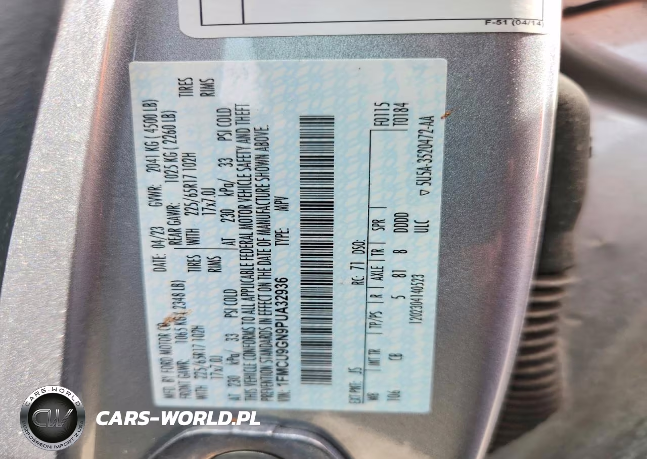 2023 Ford Escape Active VIN:1FMCU9GN9PUA32936 - 13