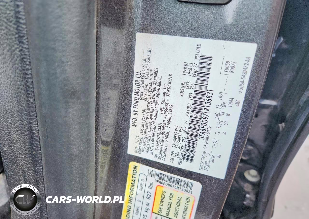 2020 Ford Fusion Titanium VIN:3FA6P0D97LR136831 - 12