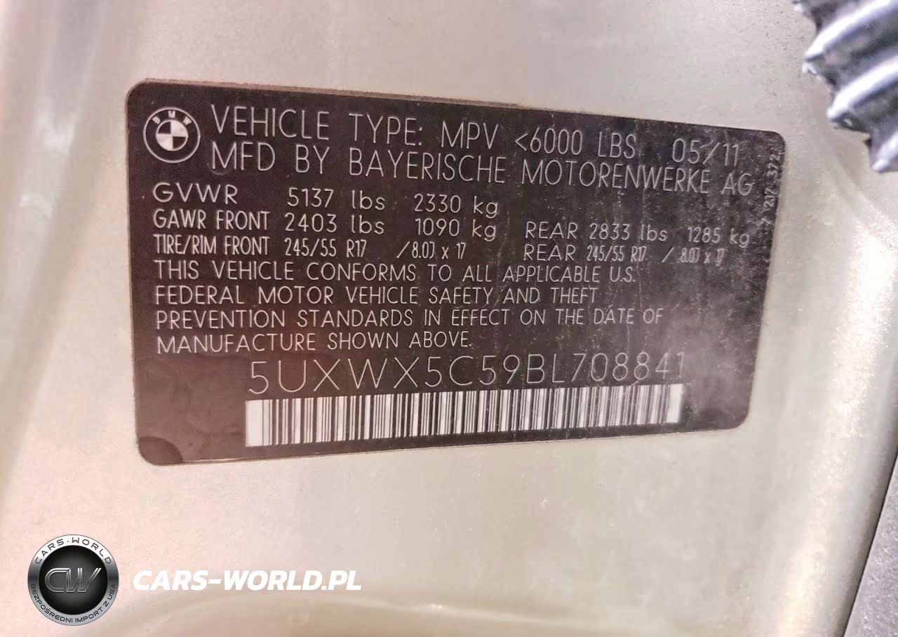 2011 BMW X3 xDrive28I VIN:5UXWX5C59BL708841 - 14