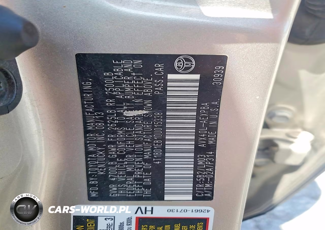 2013 Toyota Avalon Hybrid Limited VIN:4T1BD1EB1DU015338 - 12