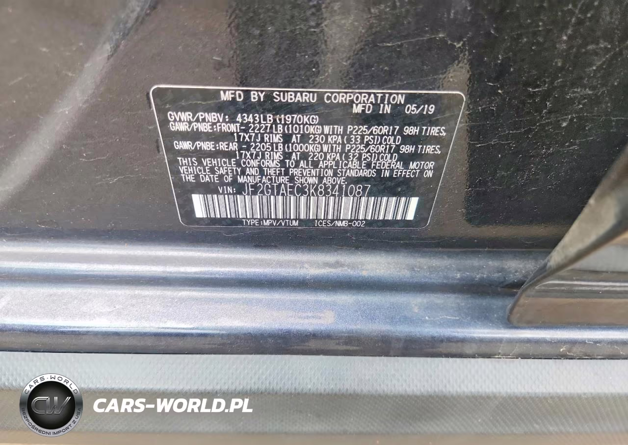 2019 Subaru Crosstrek Premium VIN:JF2GTAEC3K8341087 - 12