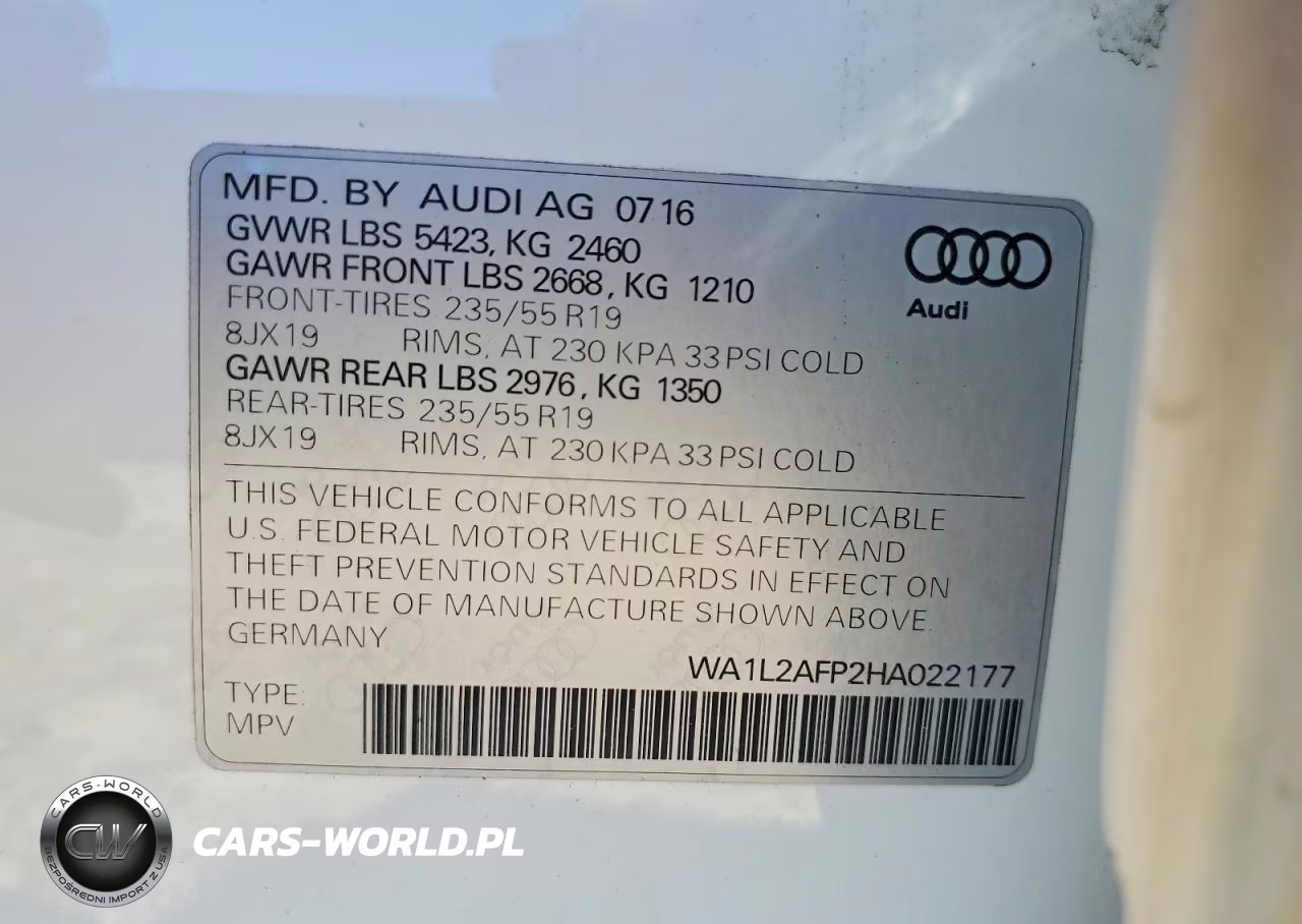 2017 Audi Q5 Premium Plus VIN:WA1L2AFP2HA022177 - 14