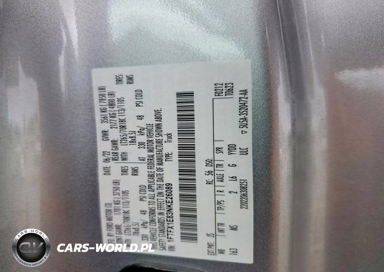 2022 Ford F150 Super Cab VIN:1FTFX1E83NKE26089 - 12