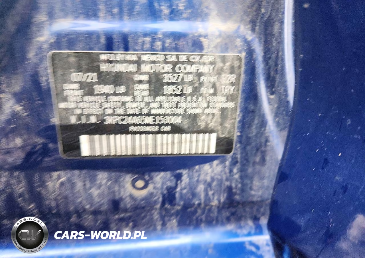2021 Hyundai Accent Sel VIN:3KPC24A65ME153004 - 12