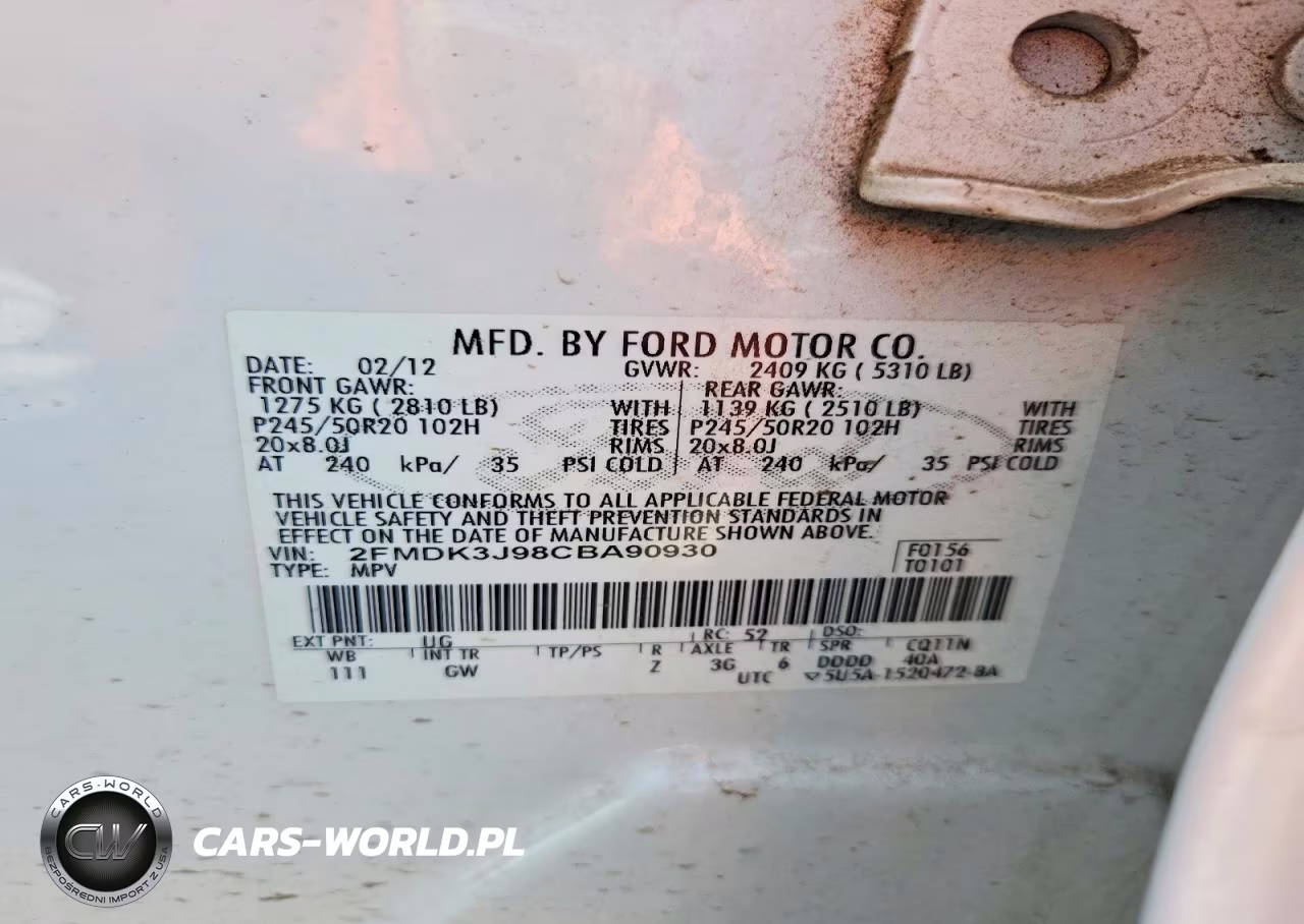2012 Ford Edge Sel VIN:2FMDK3J98CBA90930 - 14