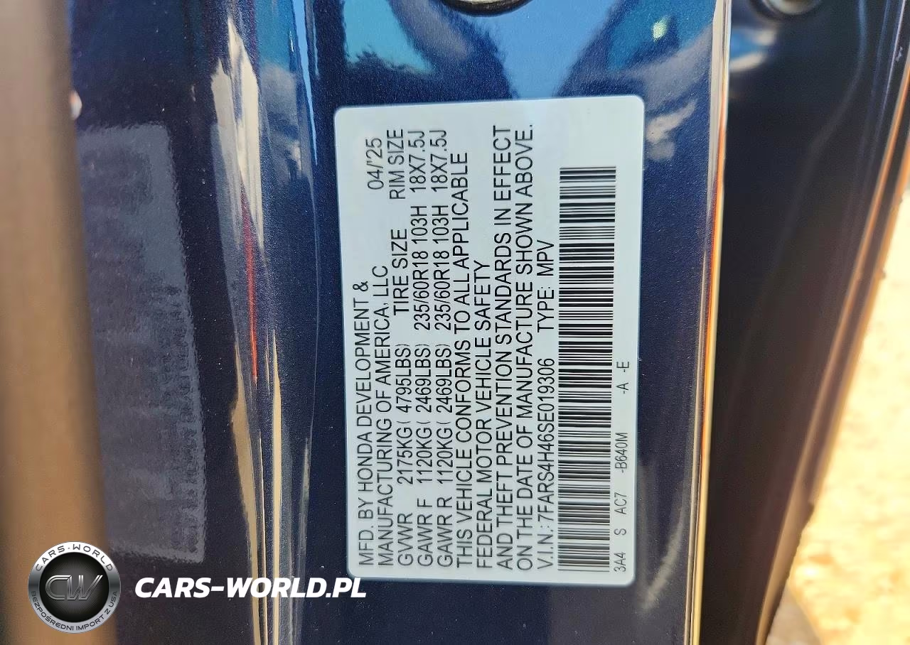 2025 Honda Cr-V Ex VIN:7FARS4H46SE019306 - 14