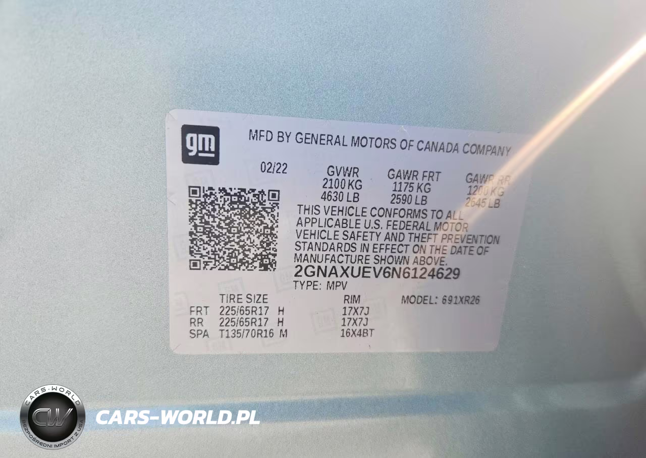 2022 Chevrolet Equinox Lt VIN:2GNAXUEV6N6124629 - 13