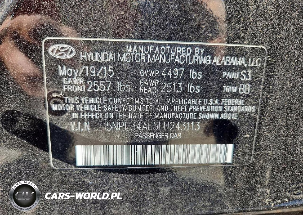 2015 Hyundai Sonata Limited VIN:5NPE34AF5FH243113 - 12