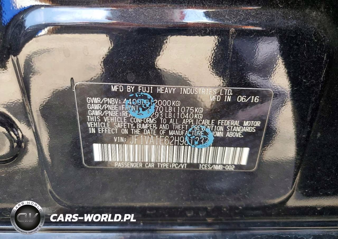 2017 Subaru Wrx Premium VIN:JF1VA1E62H9812337 - 12