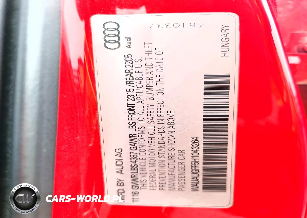 2017 Audi A3 Premium VIN:WAUAUGFF5H1043264 - 12