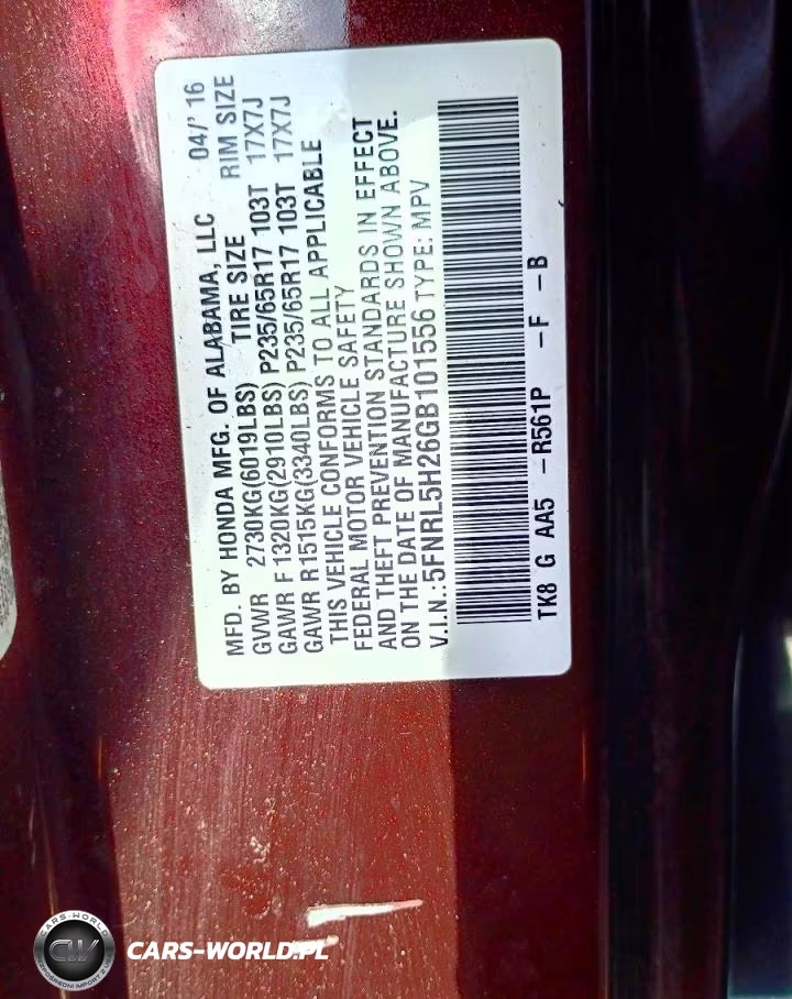 2016 Honda Odyssey Lx VIN:5FNRL5H26GB101556 - 10