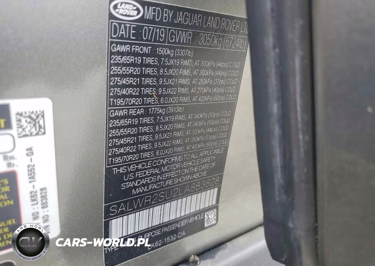 2020 Land Rover Range Rover Sport Hse VIN:SALWR2SU2LA883828 - 13