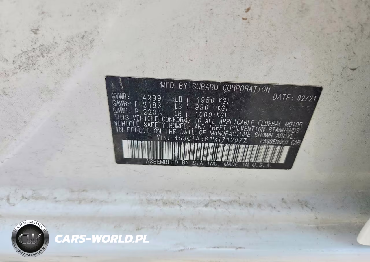 2021 Subaru Impreza Sport VIN:4S3GTAJ61M1712077 - 12