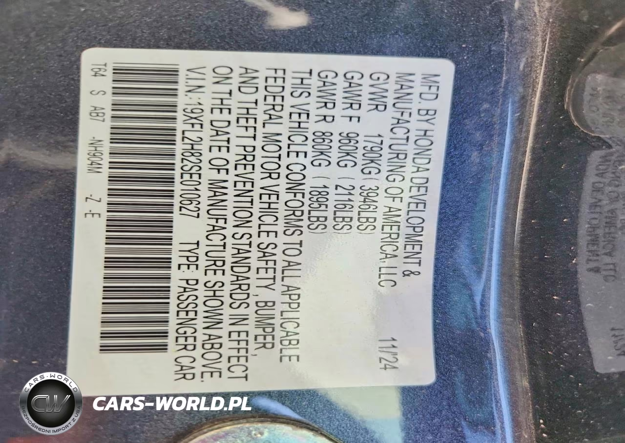 2025 Honda Civic Sport VIN:19XFL2H82SE010627 - 13