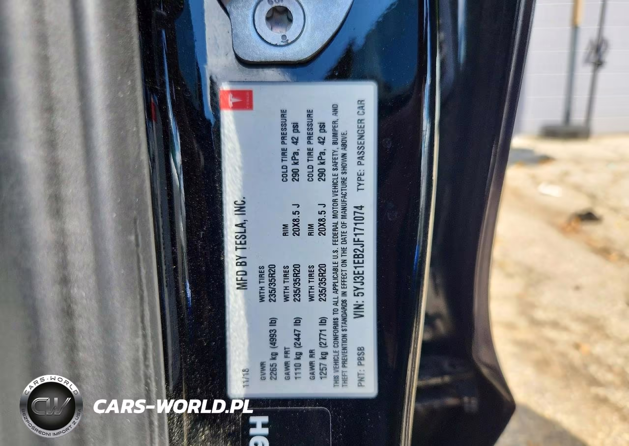 2018 Tesla Model 3 VIN:5YJ3E1EB2JF171074 - 12