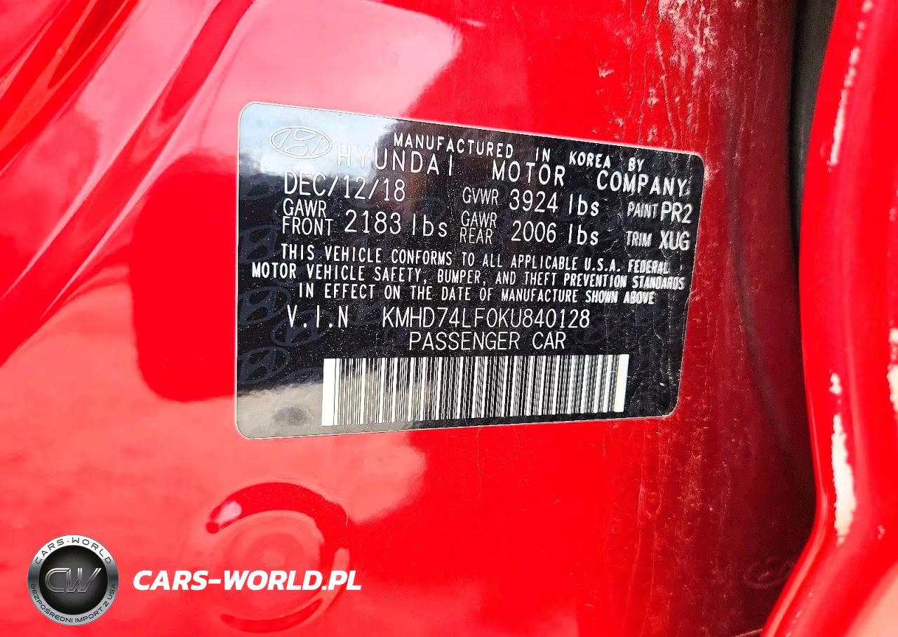 2019 Hyundai Elantra Se VIN:KMHD74LF0KU840128 - 12