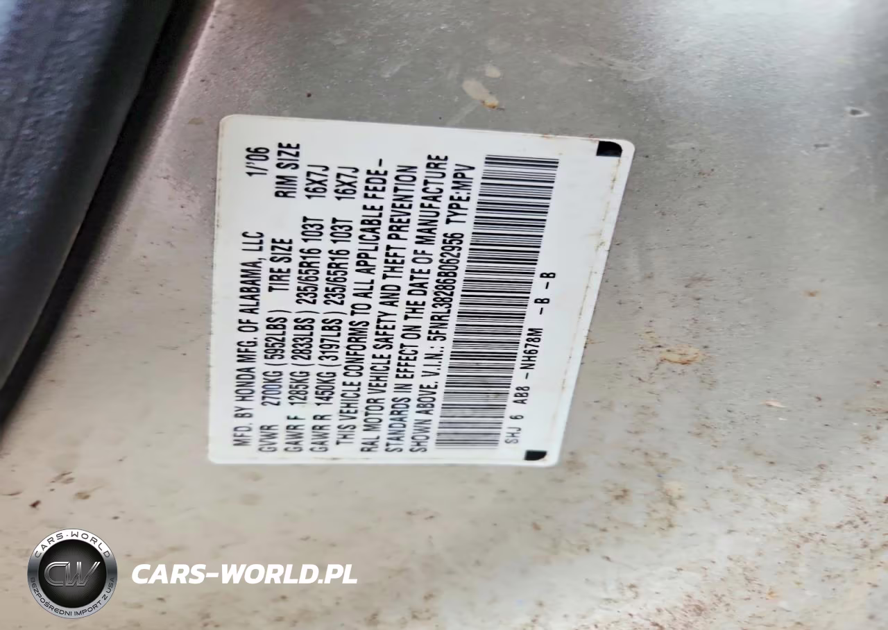 2006 Honda Odyssey Lx VIN:5FNRL38286B062956 - 13