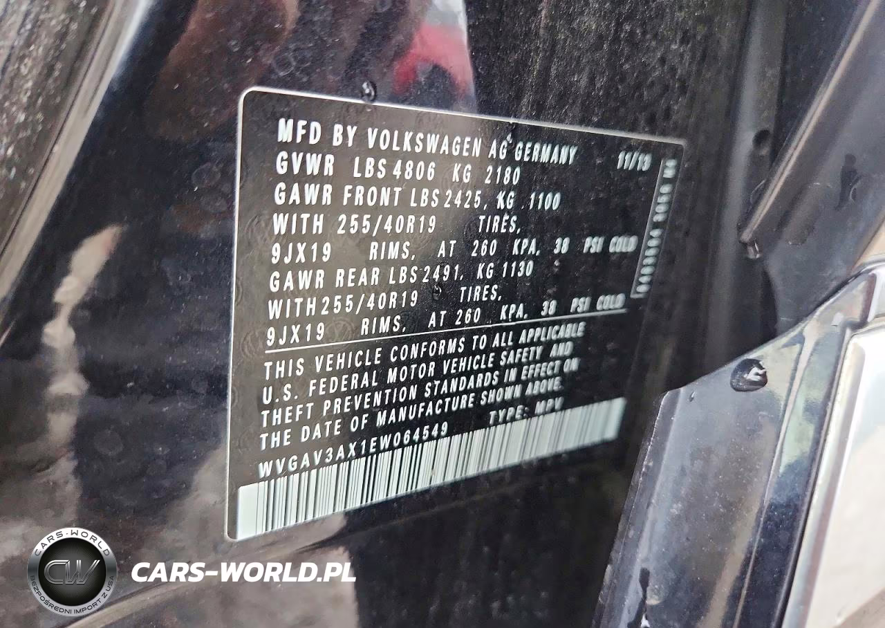 2014 Volkswagen Tiguan S VIN:WVGAV3AX1EW064549 - 13