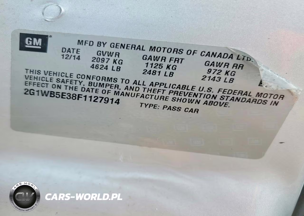 2015 Chevrolet Impala Limited Lt VIN:2G1WB5E38F1127914 - 12