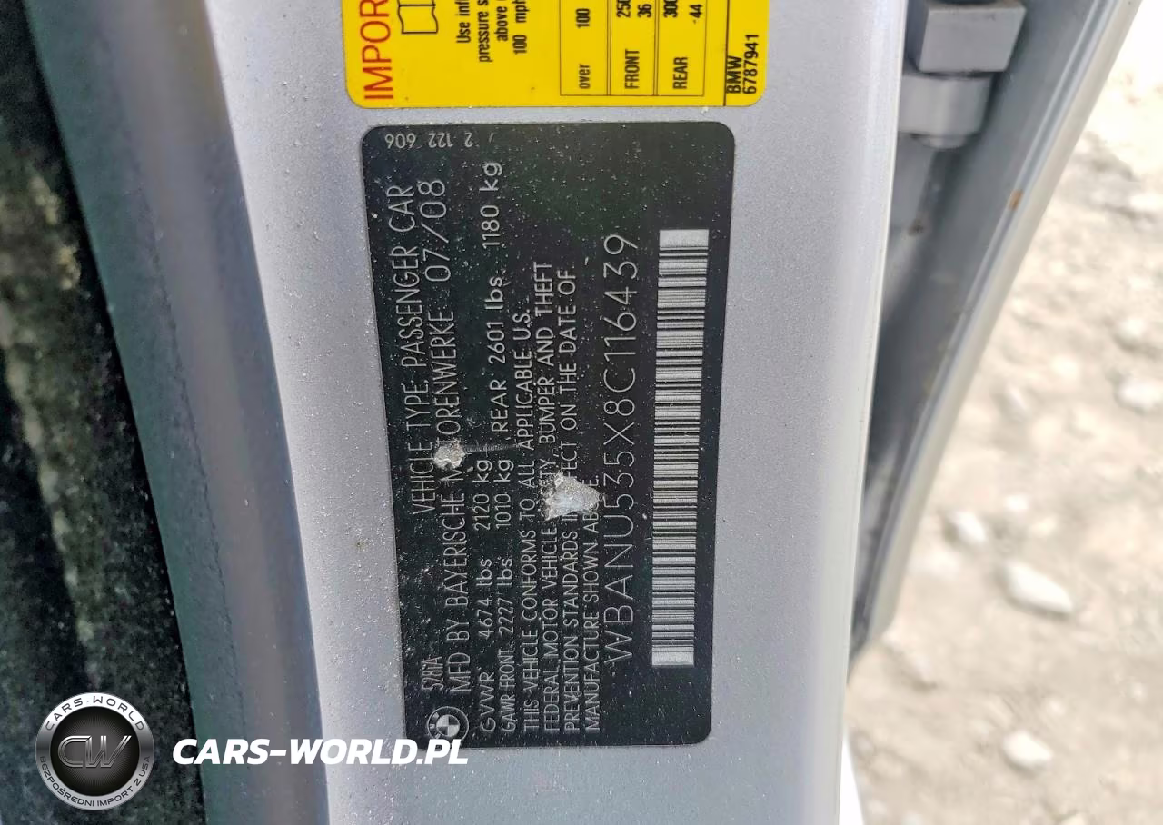 2008 BMW 528 I VIN:WBANU535X8C116439 - 12