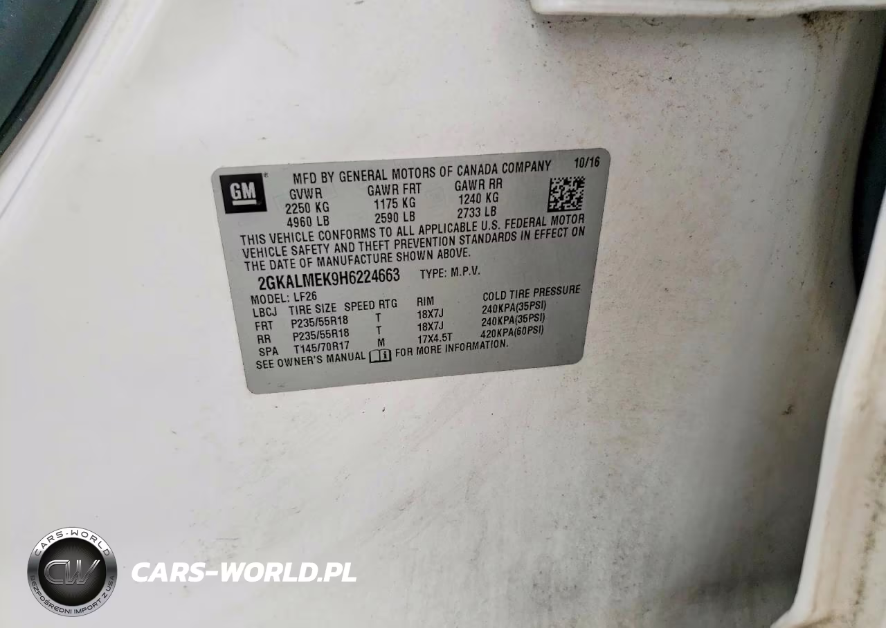 2017 GMC Terrain Sle VIN:2GKALMEK9H6224663 - 12
