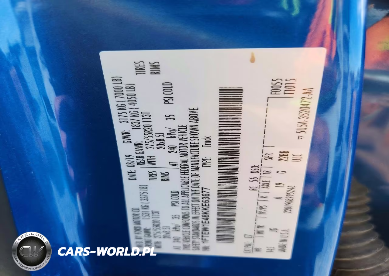 2019 Ford F150 Supercrew VIN:1FTEW1E48KKE63677 - 13