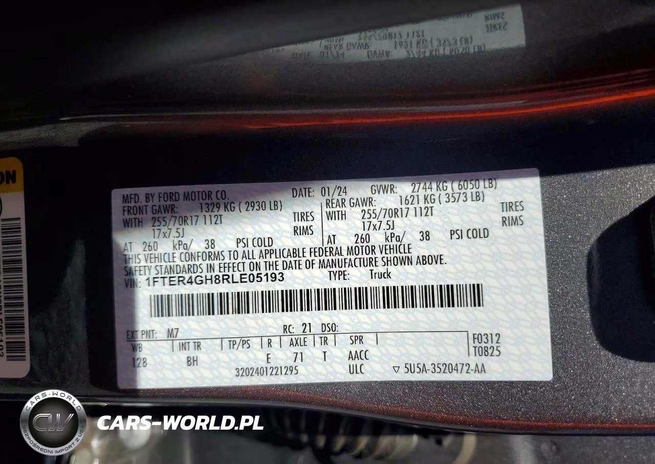 2024 Ford Ranger Xlt VIN:1FTER4GH8RLE05193 - 13