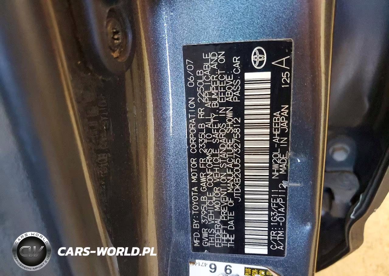 2007 Toyota Prius Touring VIN:JTDKB20U573275812 - 12
