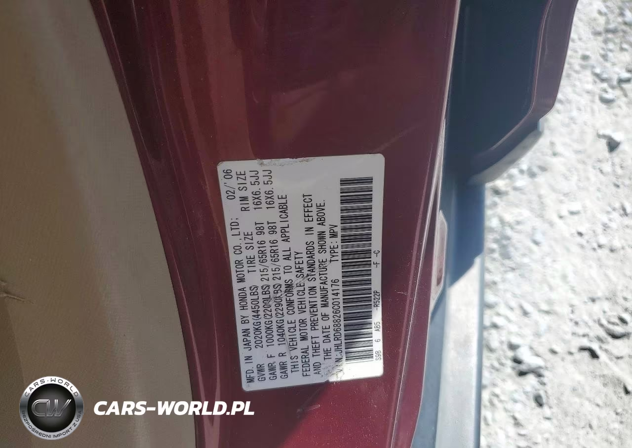 2006 Honda Cr-V Ex VIN:JHLRD68826C014176 - 13