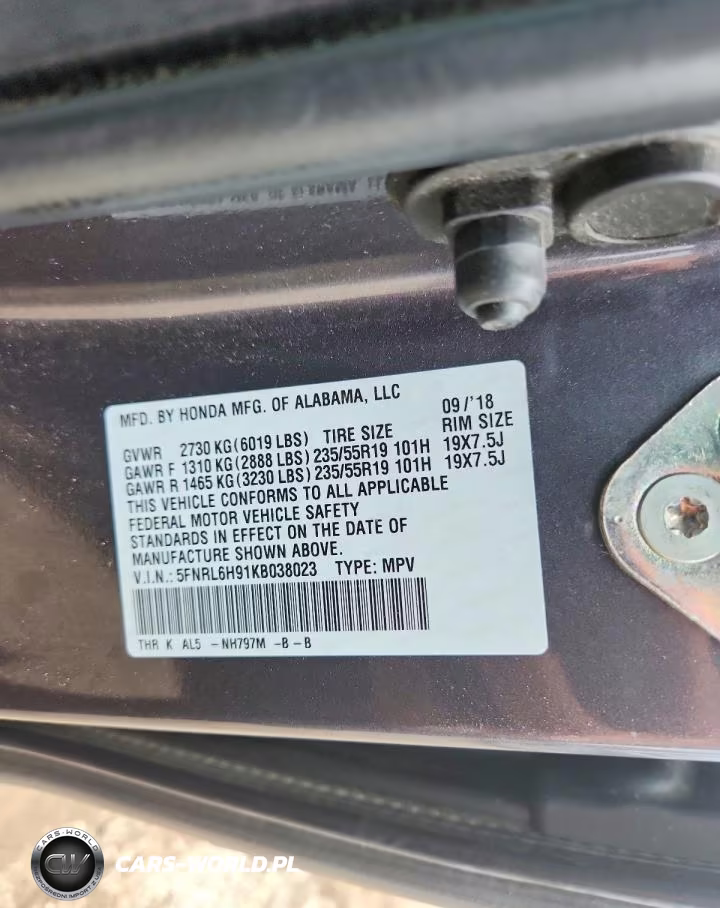 2019 Honda Odyssey Elite VIN:5FNRL6H91KB038023 - 12