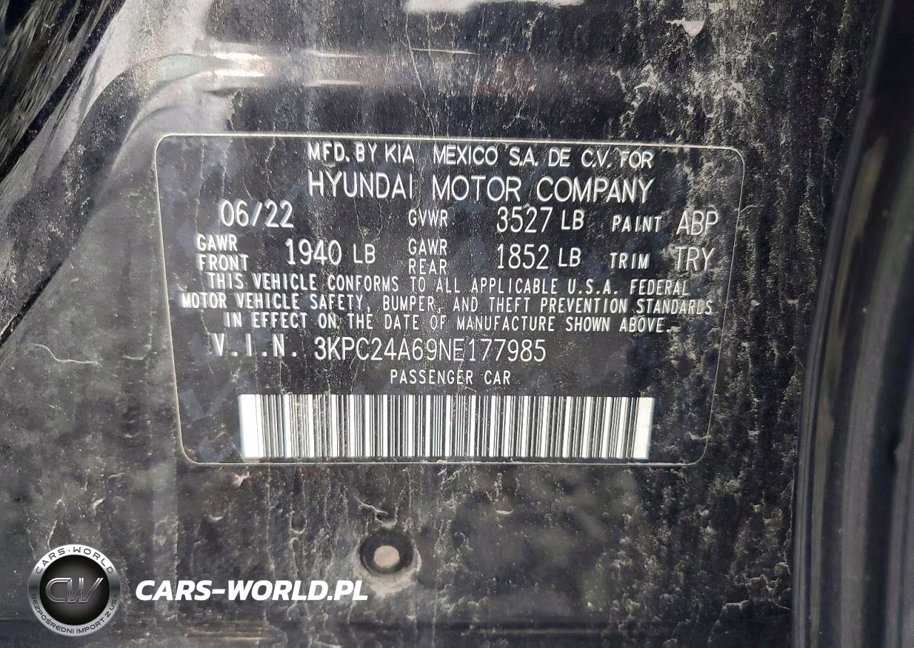 2022 Hyundai Accent Se VIN:3KPC24A69NE177985 - 12