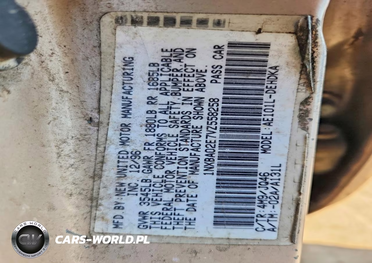 1997 Toyota Corolla Base VIN:1NXBA02E7VZ558258 - 13