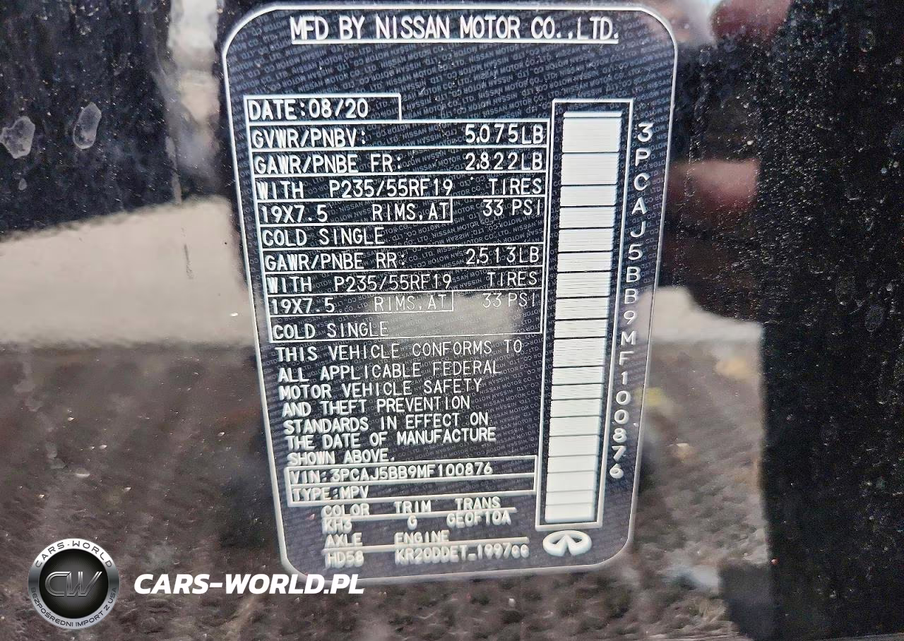 2021 Infiniti Qx50 Luxe VIN:3PCAJ5BB9MF100876 - 14
